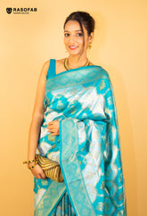 Blue Rangkaat Semi Silk Saree
