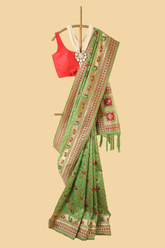 Icegreen Semi Silk Patola Saree