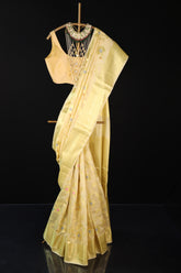 Subtle Sophistication: Beige Semi Silk Saree with Timeless Charm