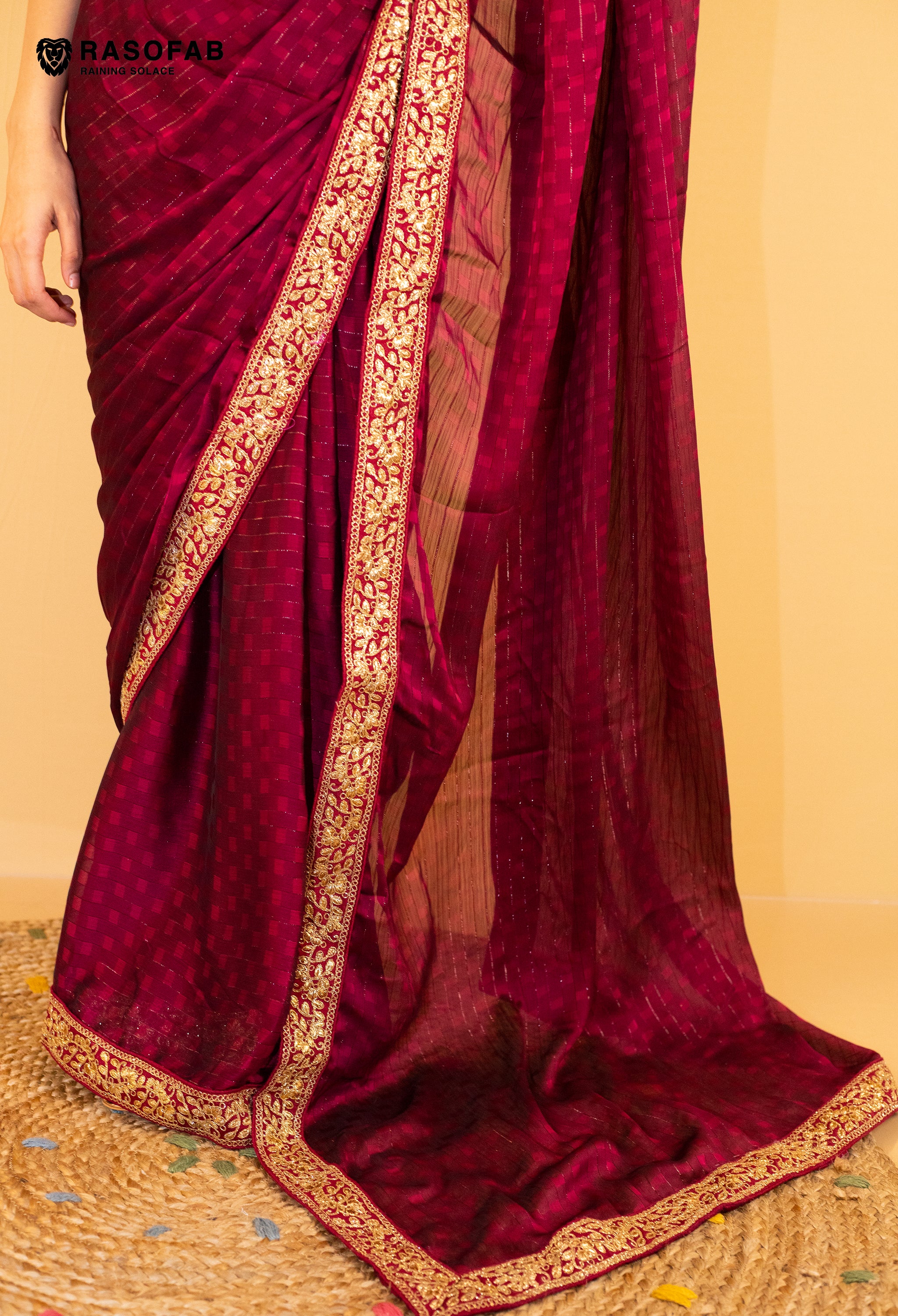 81% OFF on RadadiyaTRD Solid/Plain Bollywood Silk Blend, Cotton Silk Saree(Beige)  on Flipkart | PaisaWapas.com