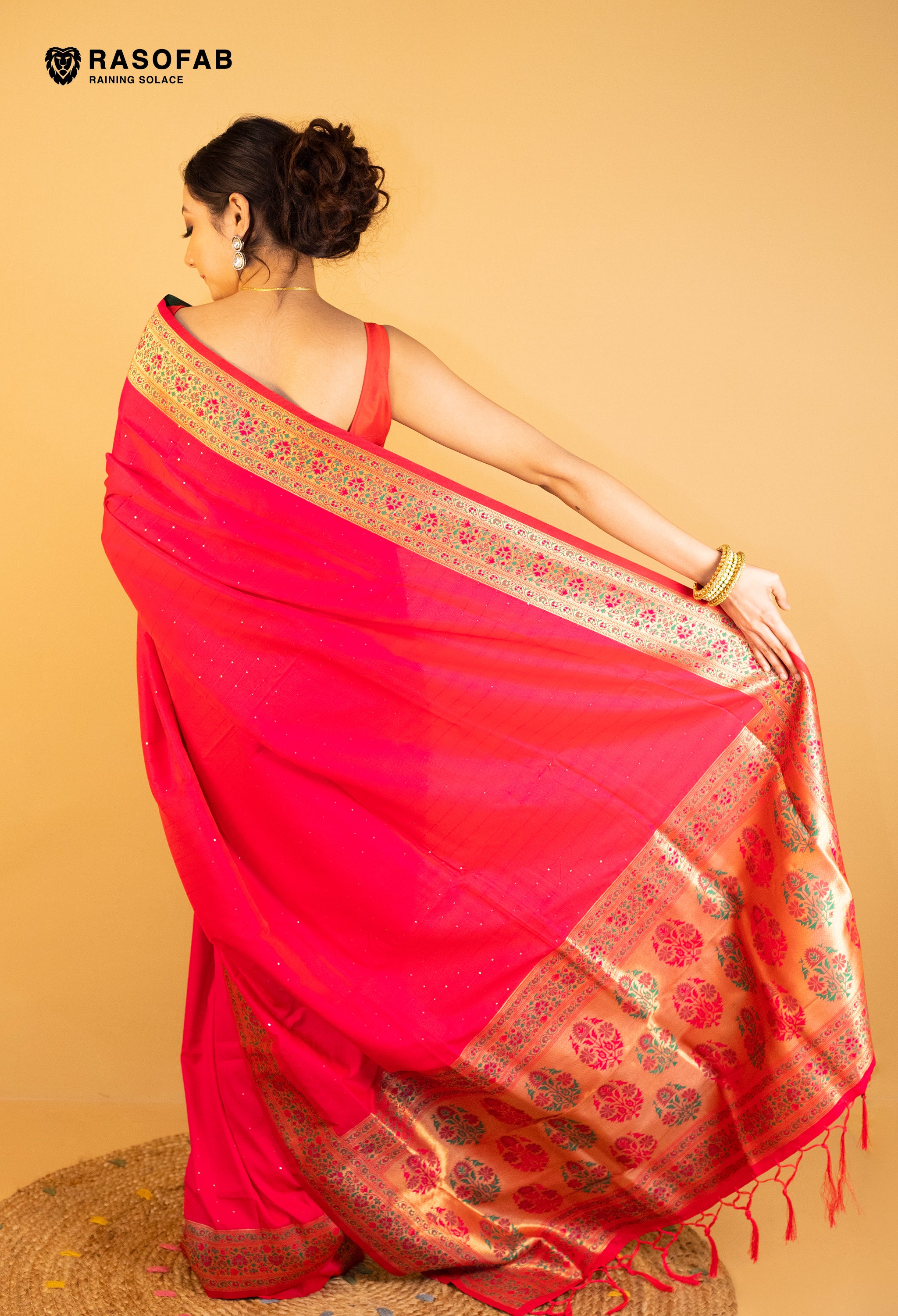 Magenta Pink  Semi Silk Saree with Border