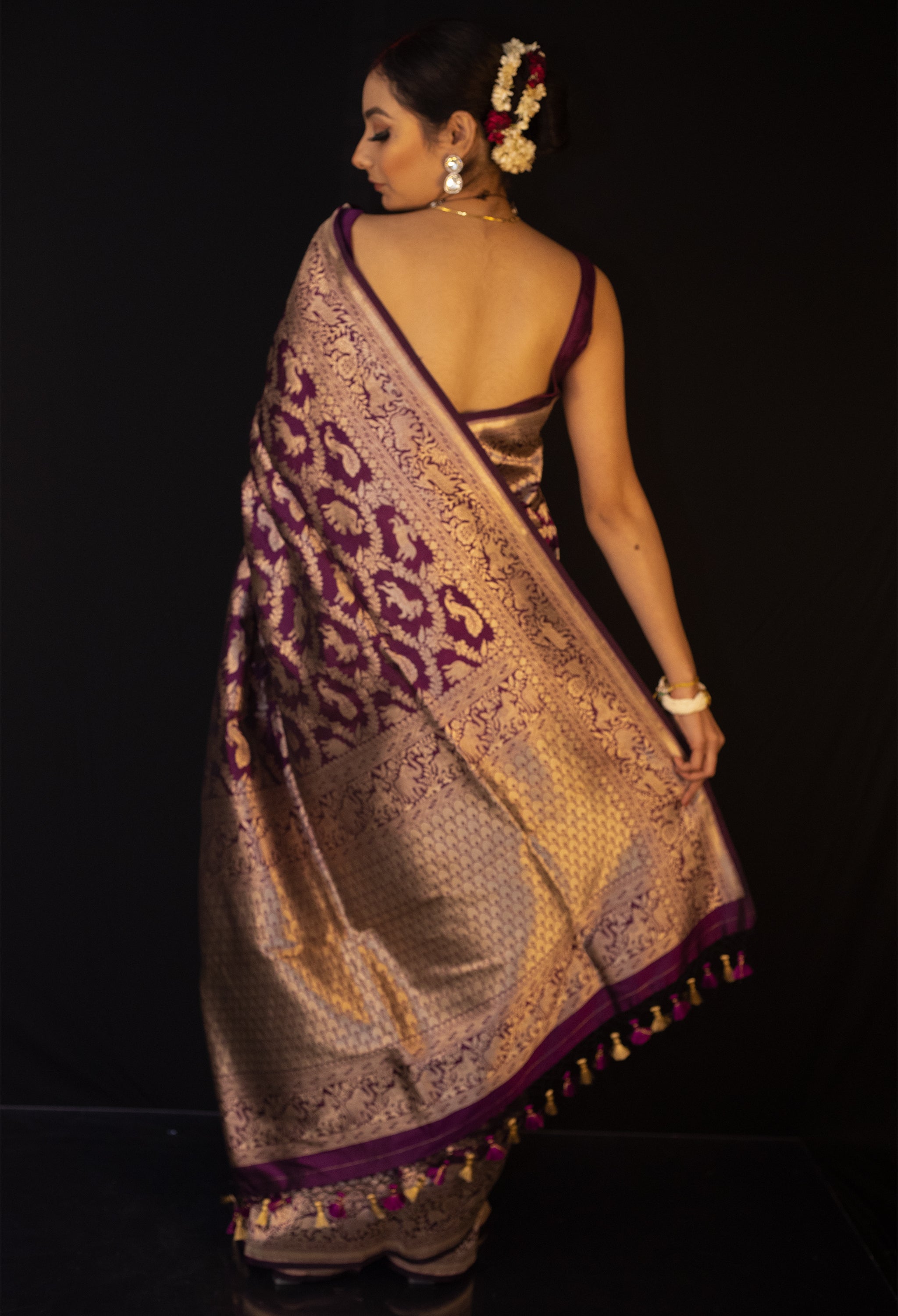 Purple Pure Kataan Silk Shikaargaha